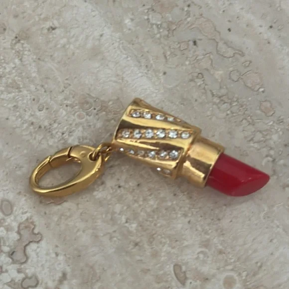 Spartina 449 Jewelry Gold Lipstick Charm - Picture 1 of 9